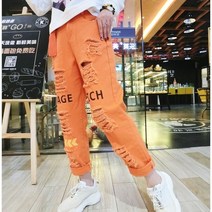 WAWAMOM(특허브랜드) 여성 빅사이즈 배기팬츠 스크래치 칼라 청바지 똥싼바지 BYD19y
