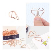 디자인 클립 50P 로즈골드 스탬플러 클리퍼