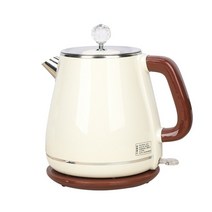 주방용 가전 1.8L 전기 주전자 뜨거운 물 빠른 난방 304 스테인레스 스틸 자동 보일러 히터 220V, White_KR, 01 White_04 KR