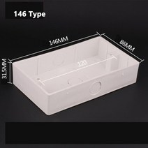 86 형 가정용 은폐 146 벽 전원 스위치 소켓 하단 상자 흰색 난연성 정션 박스, 04 146 Mounted Box