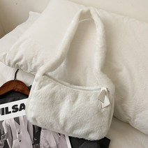 20대가방브랜드 구름가방 간단한 디자인 여성 소프트 플러시 Hobos 어깨 가방 겨울 모피 숙녀 클러치 지갑