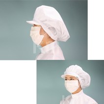 긴머리 여성 작업자 크린룸 방진모 제전모자 전기전자 위생모 청정, S, WHITE