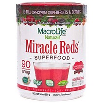 MacroLife Naturals Miracle Reds Superfood Powder - 19 Antioxidant-Rich Fruits Berries Polyphenols, 1