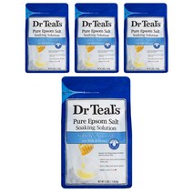 닥터틸즈 퓨어 엡솜 솔트 소킹 솔루션 입욕소금 소프튼 & 너리쉬 밀크 허니, 1.36kg, 4개
