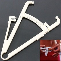 베이지색상 체지방 측정기 건강 몸매 관리 뱃살 두께 도구 집게, 단품, 단품