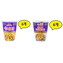 니씬 컵누들 씨푸드커리맛 6개 + 스파이시씨푸드맛 6개 총12개(71g), 12개
