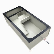 페닌슐라쿠터 거북이어항 쉼터 육지 파충류 사육장, 베이지 122x60x39cm