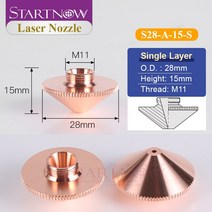 레이저 커팅기 각인기 조각기 컷팅기 Startnow 레이저 절단 노즐 단일 이중층 Precitec WSX Raytools CNC, 03 S28-A-11-D_06 1.5