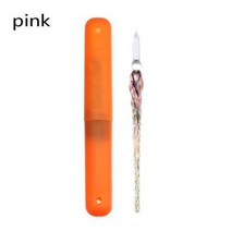 유리펜 Diy 공예 그림 서명 선물 유리 충전 잉크 드립 만년필 딥 펜, 없음, pink