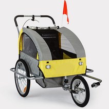 자전거 트레일러 웨건 카라반 연결장치 트윈유모차 2인승 후방 트레일러, 화이트 0.2 업그레이드 버전, 1개