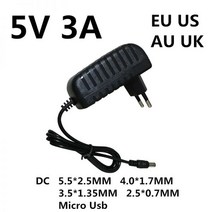1pcs DC 5V 3A 3000MA 마이크로 Usb Ac/dc 전원 어댑터 EU 미국 호주 영국 플러그 충전기 공급 5V3A 라즈베리 파이 제로 태블릿 Pc 용, DC PLUG Micro Usb_AU | 5V 3A