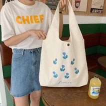 여성 꽃무늬 에코백 가방 숄더백 네잎클로버 귀여운 서류 기저귀 버킷백 연예인 중학생 쇼퍼백 소량제작 천가방 이너백 보부상 친환경