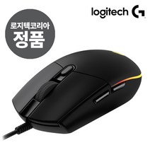 로지텍 로지텍G G102 2세대 LIGHTSYNC 정품벌크 PC방용 유선 마우스, 블랙