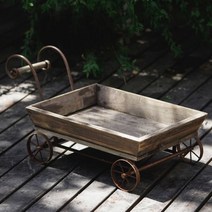고재 빈티지 스튜디오 갤러리 한옥 소품 나무 꽃 미니 트레일러 미 가게 정원 장식 장식품, 나무 꽃 카트
