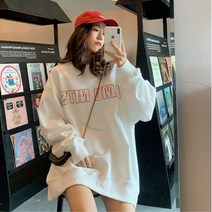 슈가범벅 어뮤 라운드 남녀공용 뒷면 예쁜로고 아이보리 맨투맨