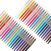 클릭 골드 빅 볼펜 패션 0.7mm 빅볼 잘써지는 사무 부드러운 펜 색깔 컬러 다색 글씨 필기 사무용 문구, 아이스블루 0.7mm(흑색심)