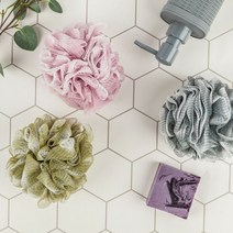 보냄 무지 샤워볼 50g, 1개, 그린