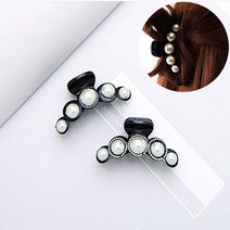 점핑몰 둥근 진주 헤어 머리핀 집게핀 2개 1SET