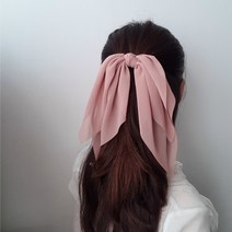 쉬폰 청순 여리여리 롱리본 헤어핀