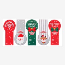 피크닉앤패키지 크리스마스 선물포장용품 산타 루돌프 비닐봉투 포장지, 22_산타루돌프 롤리팝스티커 1장(5p), 1개