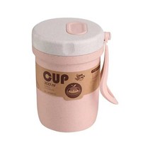 런치박스 도시락용기 소풍도시락통 직장인 전자 레인지 도시락 300ml 밀짚 식기류 성인 키즈 학교 사무실, 03 Color 3_01 300ml