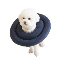 두유레디 강아지 넥카라 애견 고양이 깔대기 목보호대 UFO 넥쿠션 S-4XL, 네이비, 시즌2
