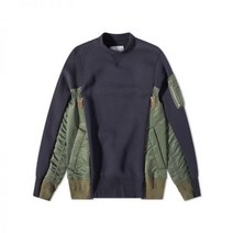 Sacai MA-1 봄버 패널 스웨트셔츠