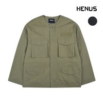 헨어스 헨어스 허리스트링 오버핏 야상 점퍼_HUF882