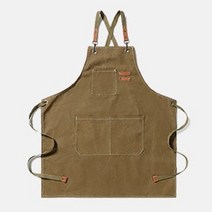CRAYON 캔버스앞치마 바리스타 데님 카페 미용 공방 식당, 1개, 1-5. 브라운