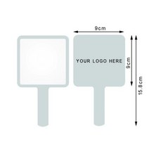 휴대용손거울 맞춤 로고 휴대용 메이크업 거울 5 개 대량 도매 맞춤형 속눈썹 연장 용품 스파 살롱 헤어 가발, 9x9-Blue-Gray