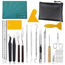 재단기 27pcs 정밀 공예 절단 도구 세트 실루엣 조각 종이 커터 diy 예술 작품 절단에 대 한 비닐 제초 도구 키트, 27개, 씨엔