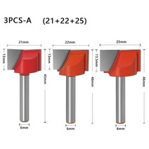 루터기 트리머 목공 루타 루터 테이블 6mm 생크 청소 바닥 라우터 비트 CNC 카바이드 조각 밀링 커터 8mm, 14 3PCS A