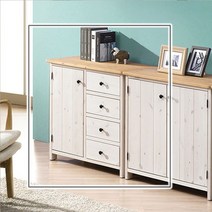 H140D 원목 루바서랍장, 오크워시