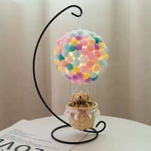 열기구 수면등 침대 벙커침대 DIY 모빌 아이방꾸미기 아기방꾸미기, 중형 마카롱+곰+철골