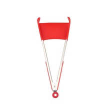 Clever Tongs 2 In 1 비 스틱 내열성 실리콘 주걱 주방 도구 탑 셀러, 레드
