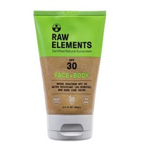 Raw Elements 스페인직구 페이스 앤 바디 SPF 30 선크림 자연주의브랜드 가벼운선물 88ml 1팩