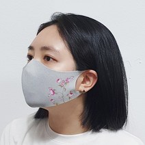 [예원콜렉션] 항균력 99.9% 빨아쓰는 면 마스크 귀안아픈 천마스크 플라워가든
