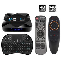 안드로이드티비 Android TV Box 안드로이드 tv 박스 10 2.4gamp 5.8g 블루투스 미디어 와이파이 h616 플레이어 6k 3d 비디오 4GB 32GB 유튜브, 영국 플러그, 64g 키 에어마우스