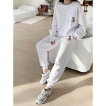 제시카79러브 여성 봄 트레이닝복 MK정품 캐릭터상하세트 운동복 데일리룩 밴딩바지 맨투맨