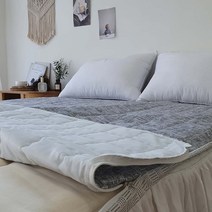 룸마이룸 전기 온수 매트커버 19종 모음 S Q 온열 전기장판 전기매트 라텍스 탄소매트 요커버, 17_모던_그레이