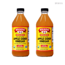 브래그사과식초 애사비 몸에좋은 천연발효 식초 473ml 2개