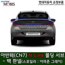 아반떼(CN7) N라인 스포일러(아마존그레이) / 87380AA810A5G / ﻿87380 AA810A5G / 몰딩 서브 어셈블리 - 백 판넬﻿ / 순정부품