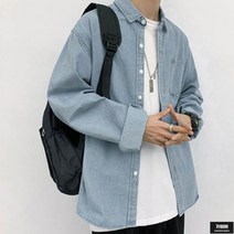 가바바 남성 청남방 클래스 서비스 모던컬러 데님 셔츠 G58128
