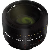 렌즈 Nikon AF FX NIKKOR 50mm f/1.8D 니콘 DSLR 카메라용 자동 초점 포함 리뉴얼, 한개옵션0