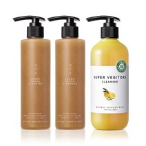 원더바스 레몬청 클렌저 200ml 2개+조성아 원더바스 슈퍼 베지톡스 클렌저 옐로우 300ml (펌프포함)_B, 세트