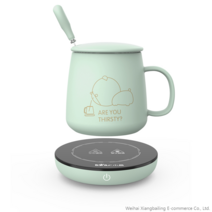 온도 유지 전기 보온 머그 컵 밀크 초코 우유 차 티 커피 음료 컵워머 mug cup 가열 열선, 단일 기계 + 세라믹 컵