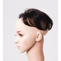 정수리 가르마 커버 자연스러운 웨이브 부분 가발 사이즈 3종류 색상 4가지, 4핀, 자연갈색