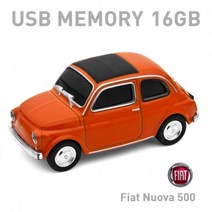 USB 메모리 16GB 피아트 NUOVA 500 오렌지 Fiat Nuova 500 Old