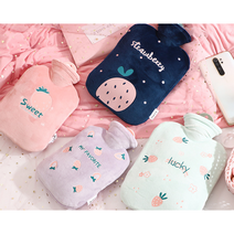 보온 물주머니 실리콘 온수 핫팩, 보온 물주머니 - 네이비 500ml