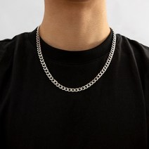 힙합목걸이 스트릿 체인 팔찌 펑크 진주 비즈 스파이크 짧은 초커 남성 레이어드 두꺼운